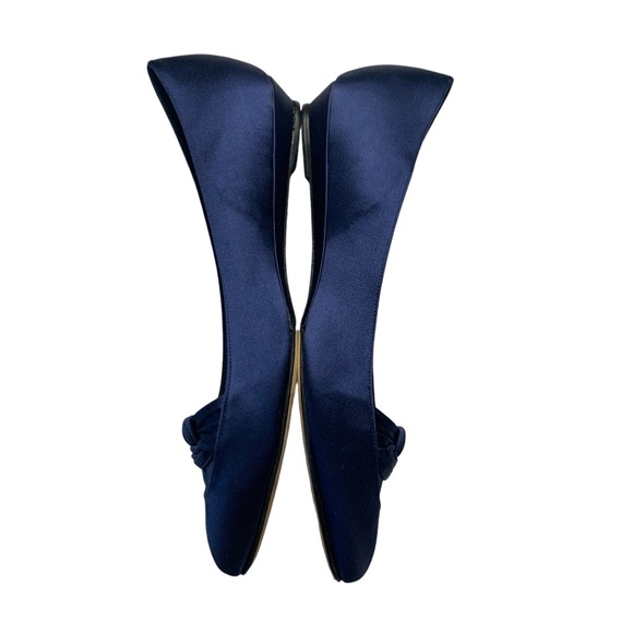Loeffler Randall Made in Italy Blue Satin Flats Womens Size 7.5 - Picture 7 of 10